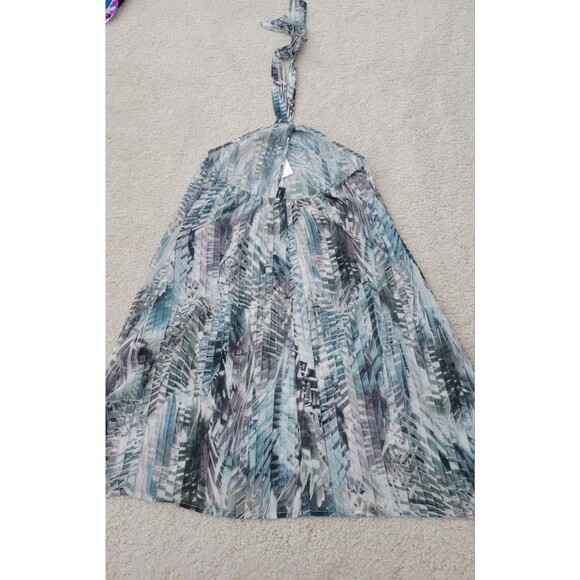 NWT Kenneth Cole Keyhole Halter Swimsuit Cover Up Dress Sheer Women Size Small - Picture 4 of 10